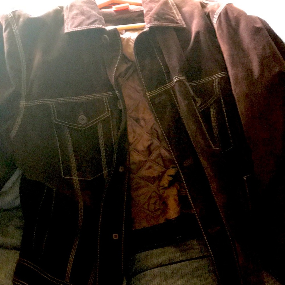 High end suede jacket..Like new..XL..